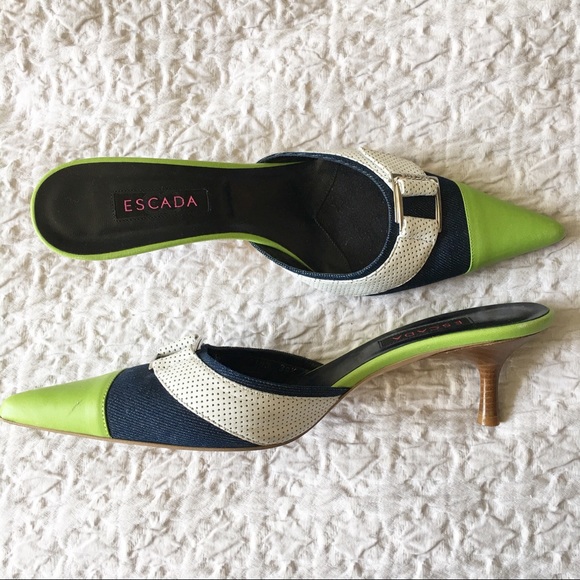 designer kitten heel sandals